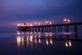 Manhattan Beach Pier at Nightfall Royalty Free Stock Photo