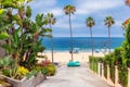 Manhattan Beach at sunny day time in Southern California in Los Angeles. Royalty Free Stock Photo