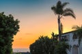 Manhattan Beach at sunset in California Royalty Free Stock Photo