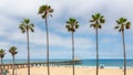 Manhattan Beach at sunset in California Royalty Free Stock Photo