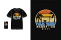 Manhattan beach t shirt merchandise silhouette retro style