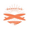 manhattan beach. Vector illustration decorative design