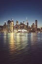 Manhattan at blue hour, New York Royalty Free Stock Photo