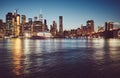 Manhattan at blue hour, New York Royalty Free Stock Photo