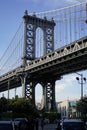 Manhattan Bridge and blue sky