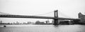 Manhattan Bridge black and white Royalty Free Stock Photo