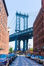 Manhattan Bridge at Brooklyn street New York US