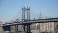 Manhattan bridge. Downtown panorama Royalty Free Stock Photo