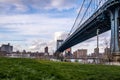 Manhattan Bridge and Manhattan Skyline seen from Dumbo in Brooklyn - New York, USA Royalty Free Stock Photo