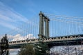 Manhattan Bridge and Manhattan Skyline seen from Dumbo in Brooklyn - New York, USA Royalty Free Stock Photo