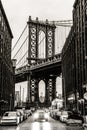 Manhattan Bridge, New York City, USA. Royalty Free Stock Photo