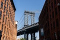 Manhattan Bridge in New York City. View from Dumbo. Royalty Free Stock Photo