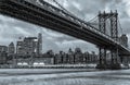 Manhattan Bridge at night. New York Royalty Free Stock Photo