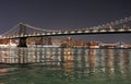 Manhattan Bridge at night - New York