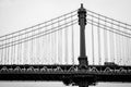 The Manhattan Bridge, seen from DUMBO, in Brooklyn, New York City Royalty Free Stock Photo