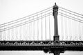 The Manhattan Bridge, seen from DUMBO, in Brooklyn, New York City Royalty Free Stock Photo