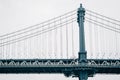 The Manhattan Bridge, seen from DUMBO, in Brooklyn, New York City Royalty Free Stock Photo