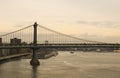 Manhattan bridge in twilight Royalty Free Stock Photo