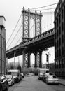 Manhattan Bridge and Washington Street, in Dumbo, Brooklyn, New York City Royalty Free Stock Photo