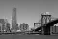 Manhattan and the brooklin bridge Royalty Free Stock Photo