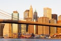 Manhattan with Brooklyn Bridge, New York City, USA Royalty Free Stock Photo