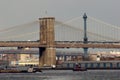 Manhattan and Brooklyn bridges spanning the East River