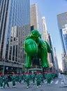 Annual Macy\'s Thanksgiving Parade on 6th Avenue. Baby Dino balloon