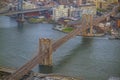 Manhattan city skyline cityscape of New York from top view Royalty Free Stock Photo