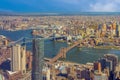 Manhattan city skyline cityscape of New York from top view Royalty Free Stock Photo