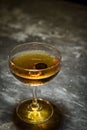 Manhattan classic whisky cocktail drink in bar Royalty Free Stock Photo