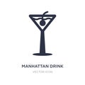 manhattan drink icon on white background. Simple element illustration from Drinks concept Royalty Free Stock Photo