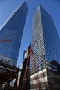 Skyscrapers in New York, Manhattan financial district Royalty Free Stock Photo