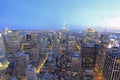 Manhattan illuminated at dusk