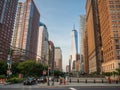 Manhattan island, New York City - One World Trade Center office building with view deck platform,platform, next to 911 memorial Royalty Free Stock Photo