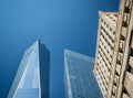 Manhattan island, New York City - One World Trade Center office building with view deck platform,platform, next to 911 memorial