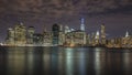 Manhattan Island at night Royalty Free Stock Photo