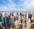 Manhattan Midtown aerial view Royalty Free Stock Photo