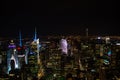 Manhattan, Midtown Seen From the Empire State Building at Night Royalty Free Stock Photo