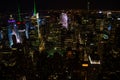 Manhattan, Midtown Seen From the Empire State Building at Night Royalty Free Stock Photo