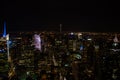 Manhattan, Midtown Seen From the Empire State Building at Night Royalty Free Stock Photo
