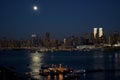 Manhattan Moonlight Royalty Free Stock Photo