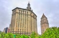 Manhattan Municipal Building and Thurgood Marshall United States Courthouse in New York City Royalty Free Stock Photo