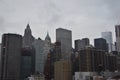 Manhattan skyline on overcast day Royalty Free Stock Photo