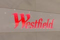 Sign of Westfield World Trade Center Mall in Lower Manhattan Royalty Free Stock Photo