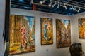 Manhattan, New York City, NY, United States - April 7, 2019 Artexpo New York, modern and contemporary art show, Pier 90 NYC