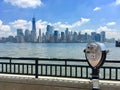 Manhattan and New York city skyline Royalty Free Stock Photo