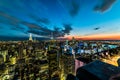 MANHATTAN, NEW YORK CITY. Manhattan skyline and skyscrapers aerial view Royalty Free Stock Photo