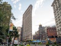 Manhattan, New York City, United States of America : [ Flatiron Fuller building built by Daniel Burnham, Madison Square Plaza ] Royalty Free Stock Photo