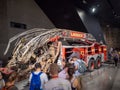 Manhattan, New York city, United States of America : World Trade Center 9-11 terrorist attack victim memorial fire truck