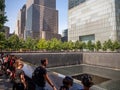 Manhattan, New York city, United States of America : World Trade Center 9-11 terrorist attack victim memorial museum, fountain Royalty Free Stock Photo